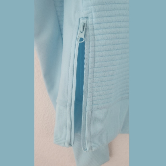 RBX New Robins Egg Blue Long Sleeve Side Zipper Sweatshirt Medium - Picture 7 of 8